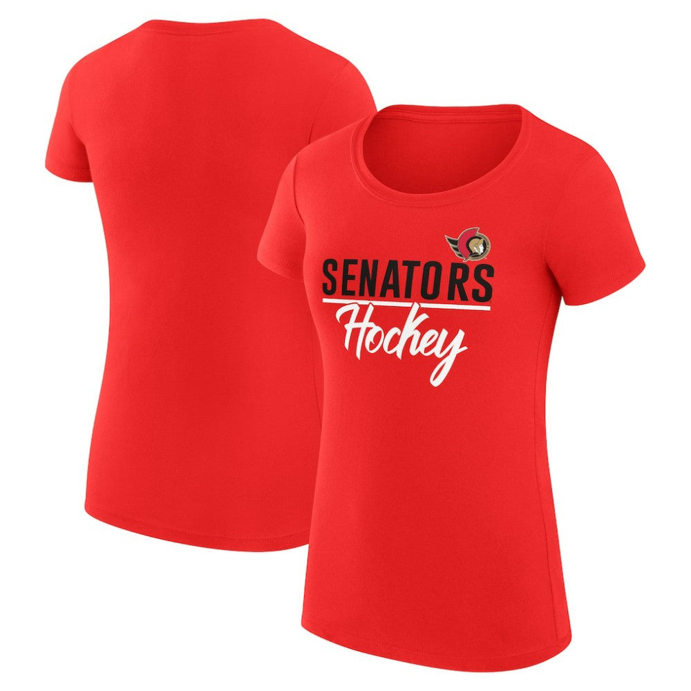 Ottawa Senators G-III 4Her by Carl Banks Women's Super-Slim Fit Lightweight Team Sport T-Shirt - Red - NHL