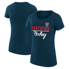 Florida Panthers G-III 4Her by Carl Banks Women's Super-Slim Fit Lightweight Team Sport T-Shirt - Navy - NHL