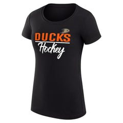 Anaheim Ducks G-III 4Her by Carl Banks Women's Super-Slim Fit Lightweight Team Sport T-Shirt - Black - NHL