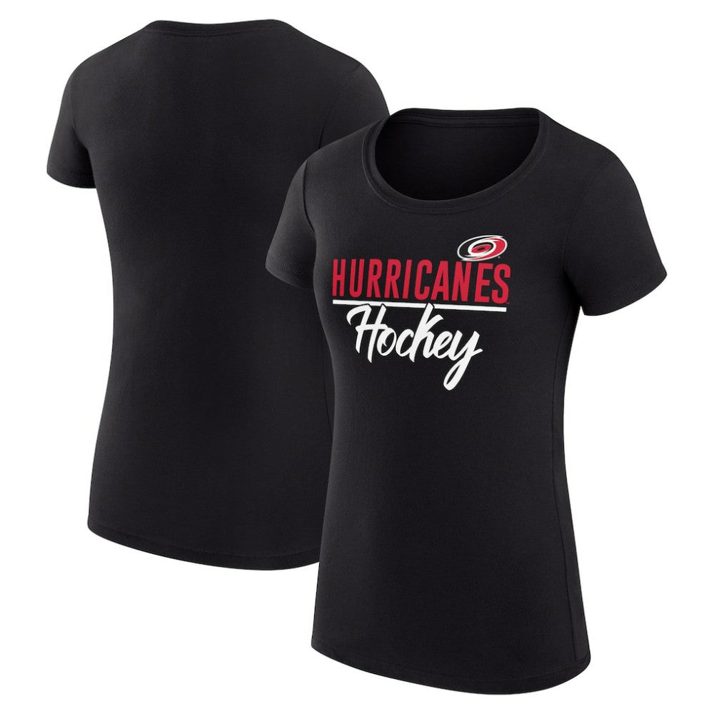 Carolina Hurricanes G-III 4Her by Carl Banks Women's Super-Slim Fit Lightweight Team Sport T-Shirt - Black - NHL