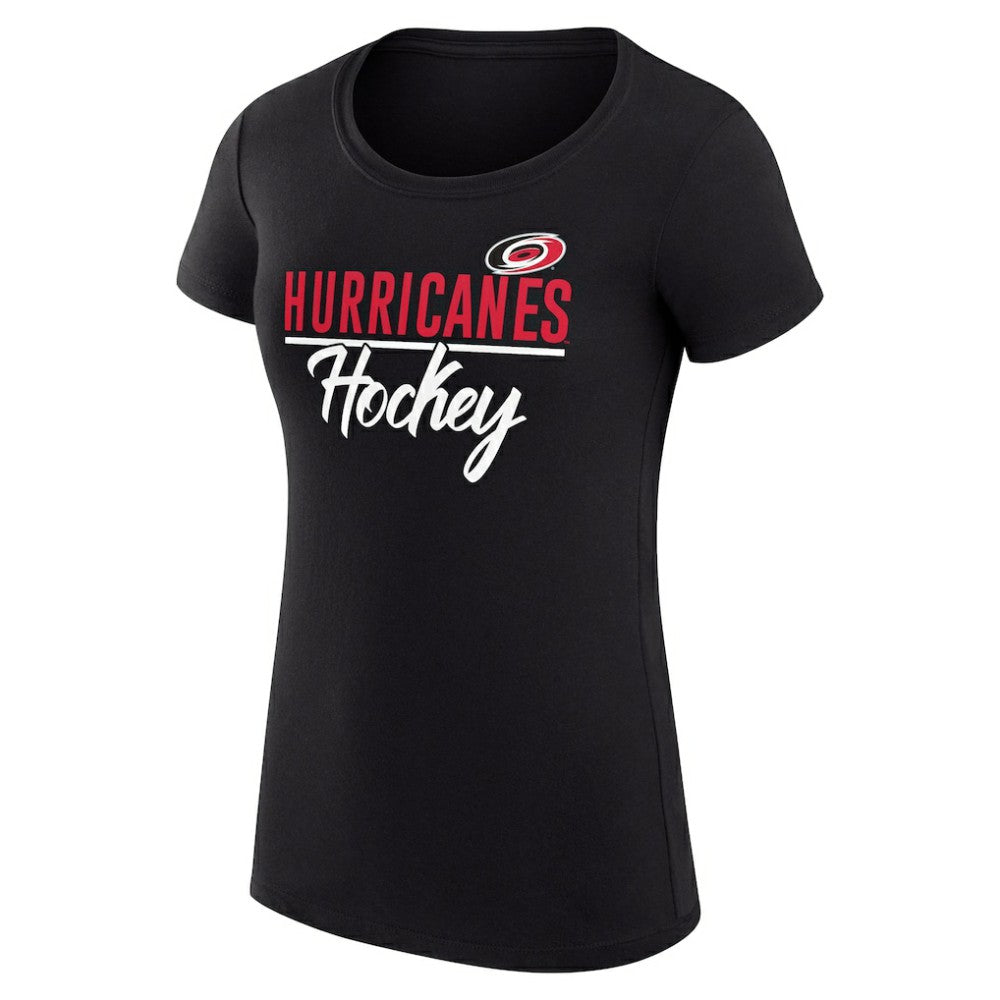 Carolina Hurricanes G-III 4Her by Carl Banks Women's Super-Slim Fit Lightweight Team Sport T-Shirt - Black - NHL