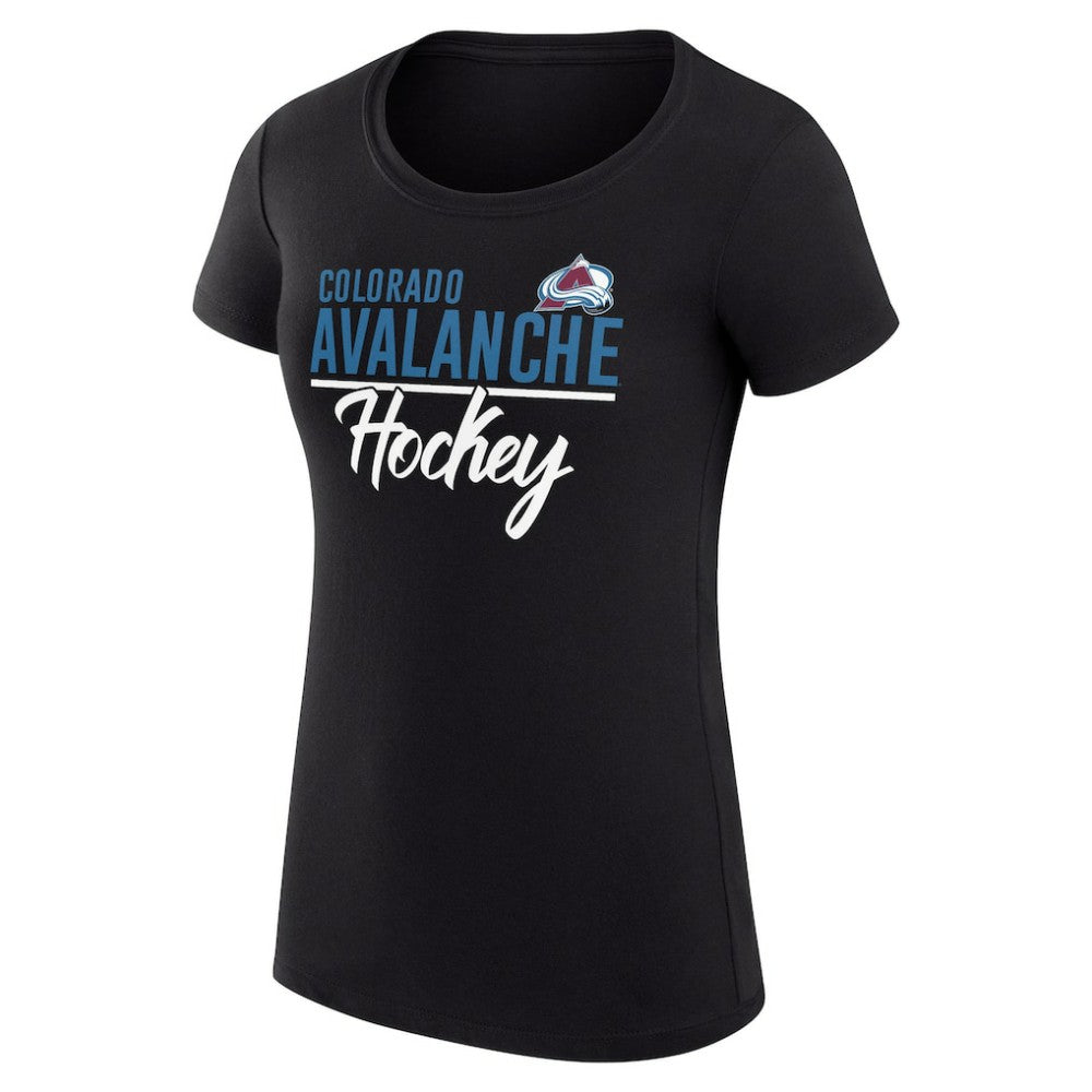 Colorado Avalanche G-III 4Her by Carl Banks Women's Super-Slim Fit Lightweight Team Sport T-Shirt - Black - NHL