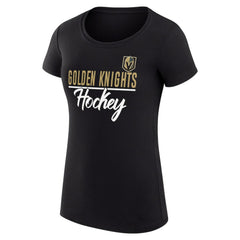 Vegas Golden Knights G-III 4Her by Carl Banks Women's Super-Slim Fit Lightweight Team Sport T-Shirt - Black - NHL