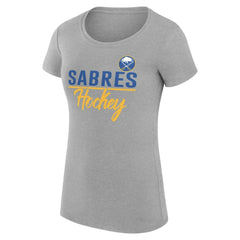 Buffalo Sabres G-III 4Her by Carl Banks Women's Super-Slim Fit Lightweight Team Sport T-Shirt - Gray - NHL