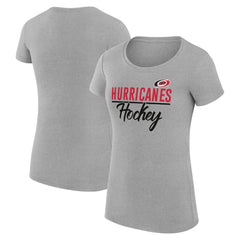 Carolina Hurricanes G-III 4Her by Carl Banks Women's Super-Slim Fit Lightweight Team Sport T-Shirt - Gray - NHL