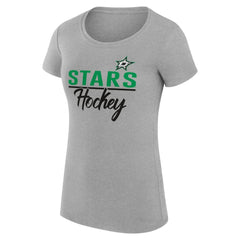 Dallas Stars G-III 4Her by Carl Banks Women's Super-Slim Fit Lightweight Team Sport T-Shirt - Gray - NHL