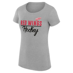 Detroit Red Wings G-III 4Her by Carl Banks Women's Super-Slim Fit Lightweight Team Sport T-Shirt - Gray - NHL