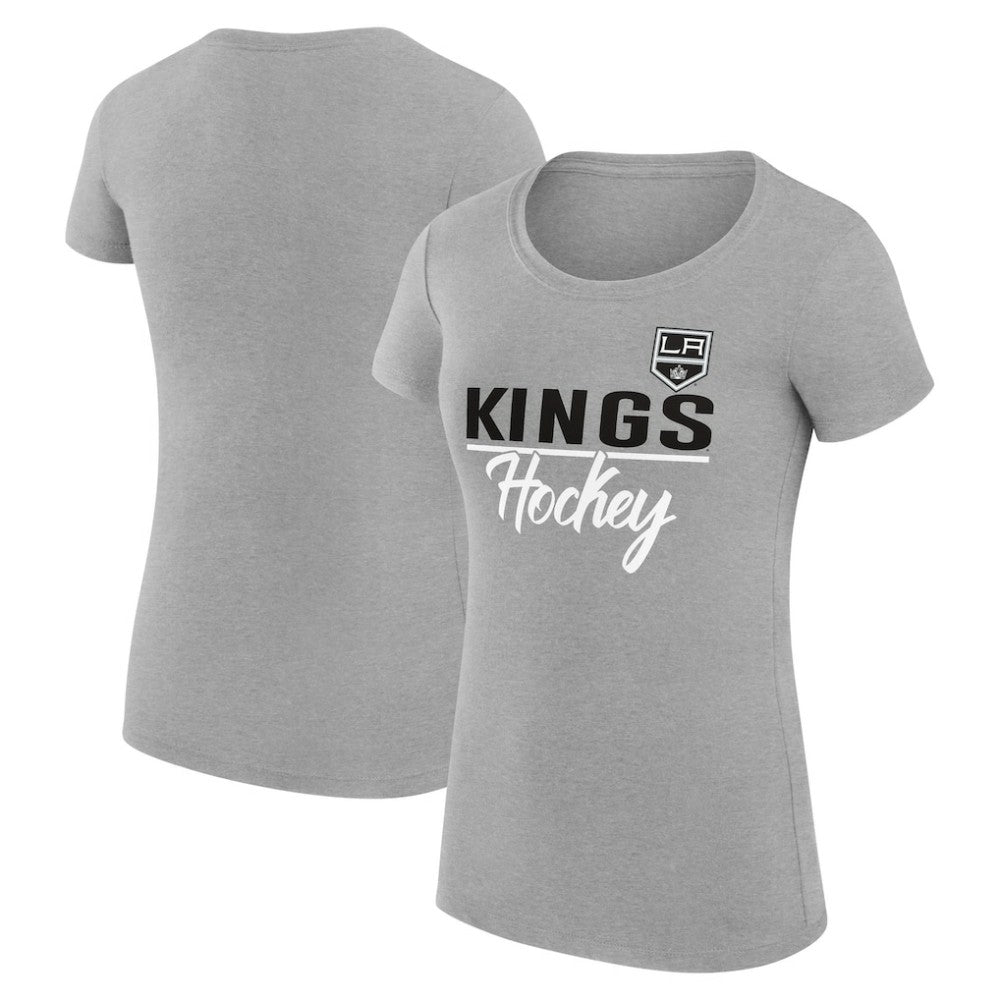 Los Angeles Kings G-III 4Her by Carl Banks Women's Super-Slim Fit Lightweight Team Sport T-Shirt - Gray - NHL