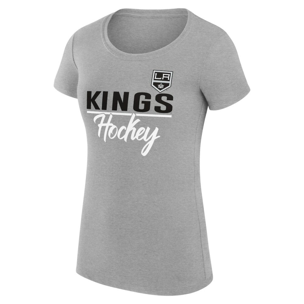 Los Angeles Kings G-III 4Her by Carl Banks Women's Super-Slim Fit Lightweight Team Sport T-Shirt - Gray - NHL