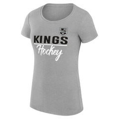Los Angeles Kings G-III 4Her by Carl Banks Women's Super-Slim Fit Lightweight Team Sport T-Shirt - Gray - NHL