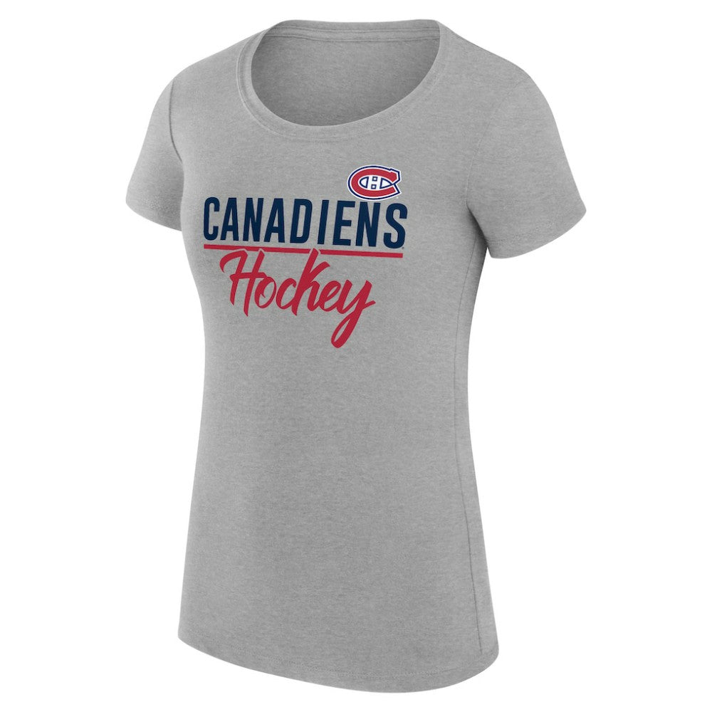 Montreal Canadiens G-III 4Her by Carl Banks Women's Super-Slim Fit Lightweight Team Sport T-Shirt - Gray - NHL