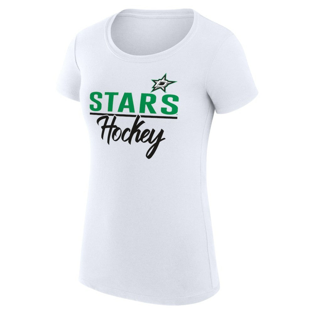 Dallas Stars G-III 4Her by Carl Banks Women's Super-Slim Fit Lightweight Team Sport T-Shirt - White - NHL