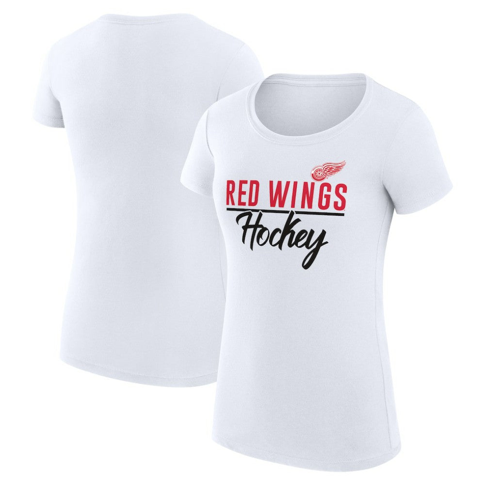 Detroit Red Wings G-III 4Her by Carl Banks Women's Super-Slim Fit Lightweight Team Sport T-Shirt - White - NHL