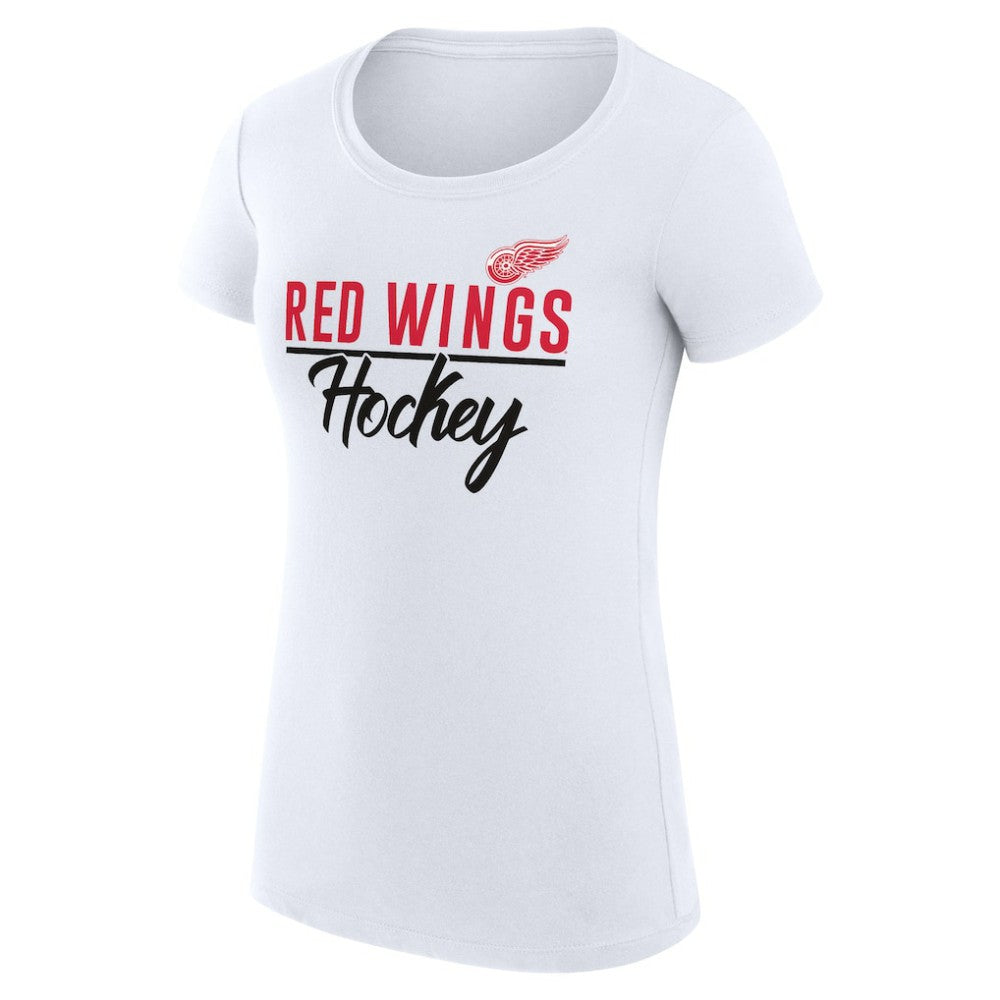Detroit Red Wings G-III 4Her by Carl Banks Women's Super-Slim Fit Lightweight Team Sport T-Shirt - White - NHL