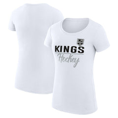Los Angeles Kings G-III 4Her by Carl Banks Women's Super-Slim Fit Lightweight Team Sport T-Shirt - White - NHL