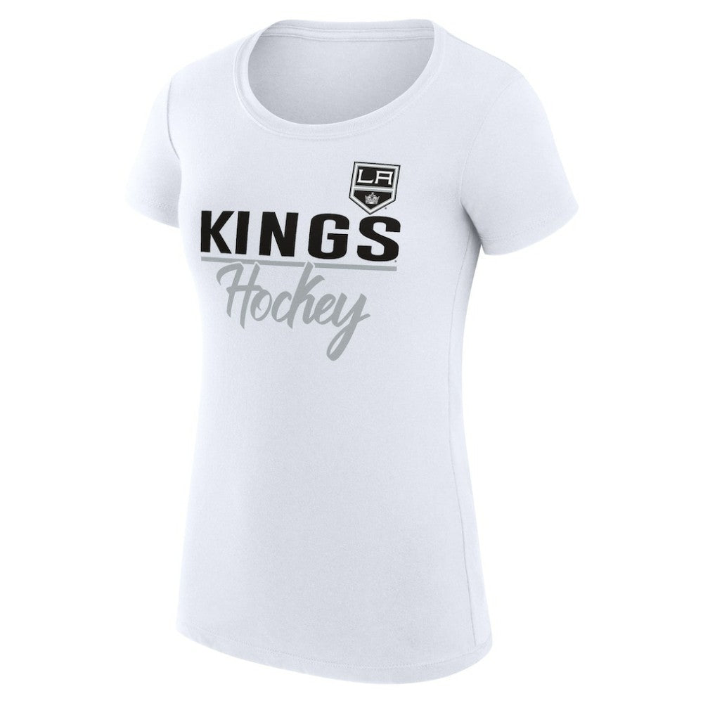 Los Angeles Kings G-III 4Her by Carl Banks Women's Super-Slim Fit Lightweight Team Sport T-Shirt - White - NHL