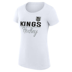 Los Angeles Kings G-III 4Her by Carl Banks Women's Super-Slim Fit Lightweight Team Sport T-Shirt - White - NHL