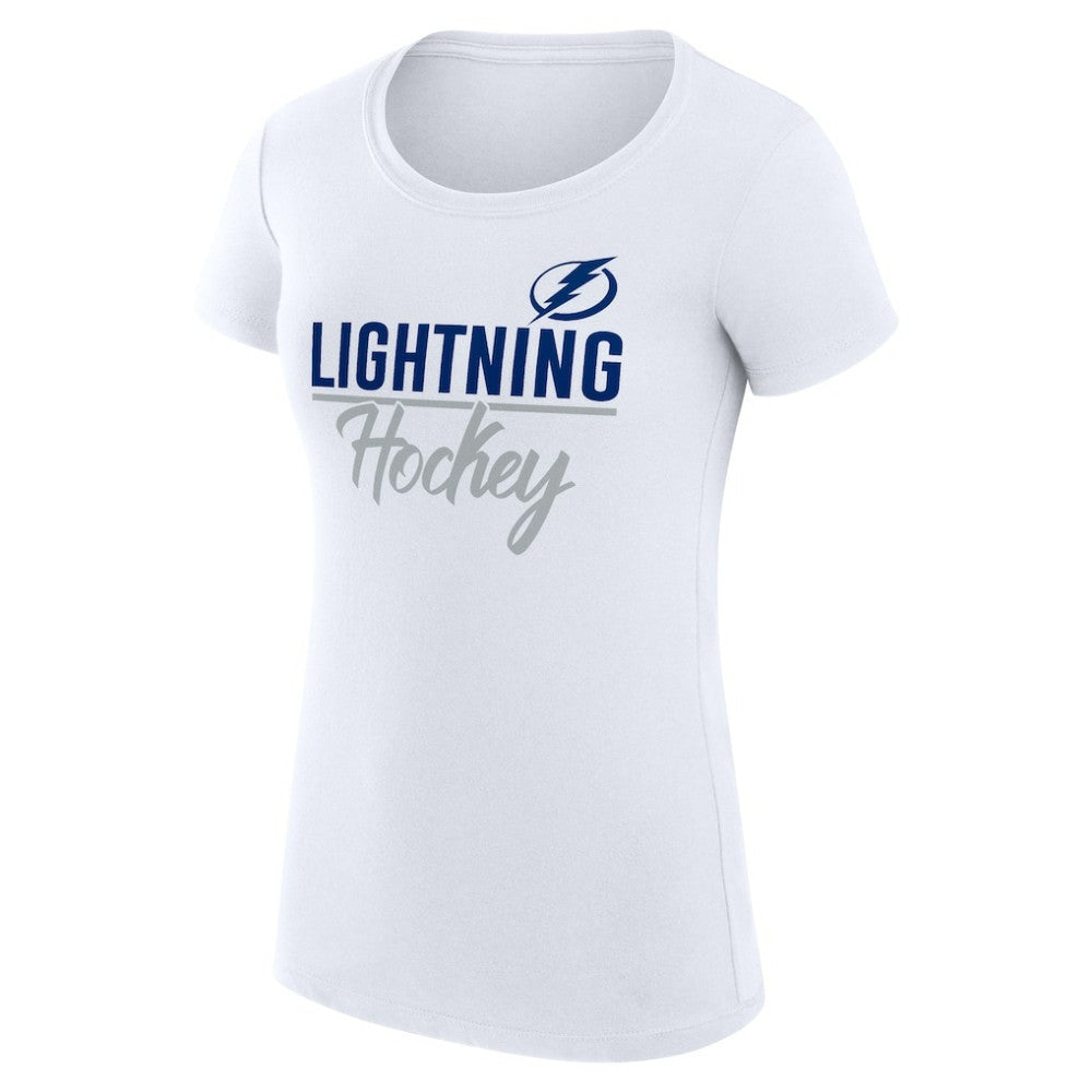 Tampa Bay Lightning G-III 4Her by Carl Banks Women's Super-Slim Fit Lightweight Team Sport T-Shirt - White - NHL