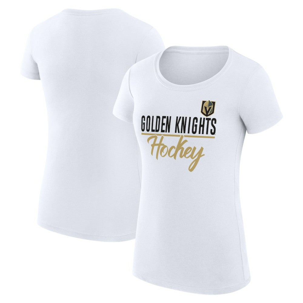 Vegas Golden Knights G-III 4Her by Carl Banks Women's Super-Slim Fit Lightweight Team Sport T-Shirt - White - NHL