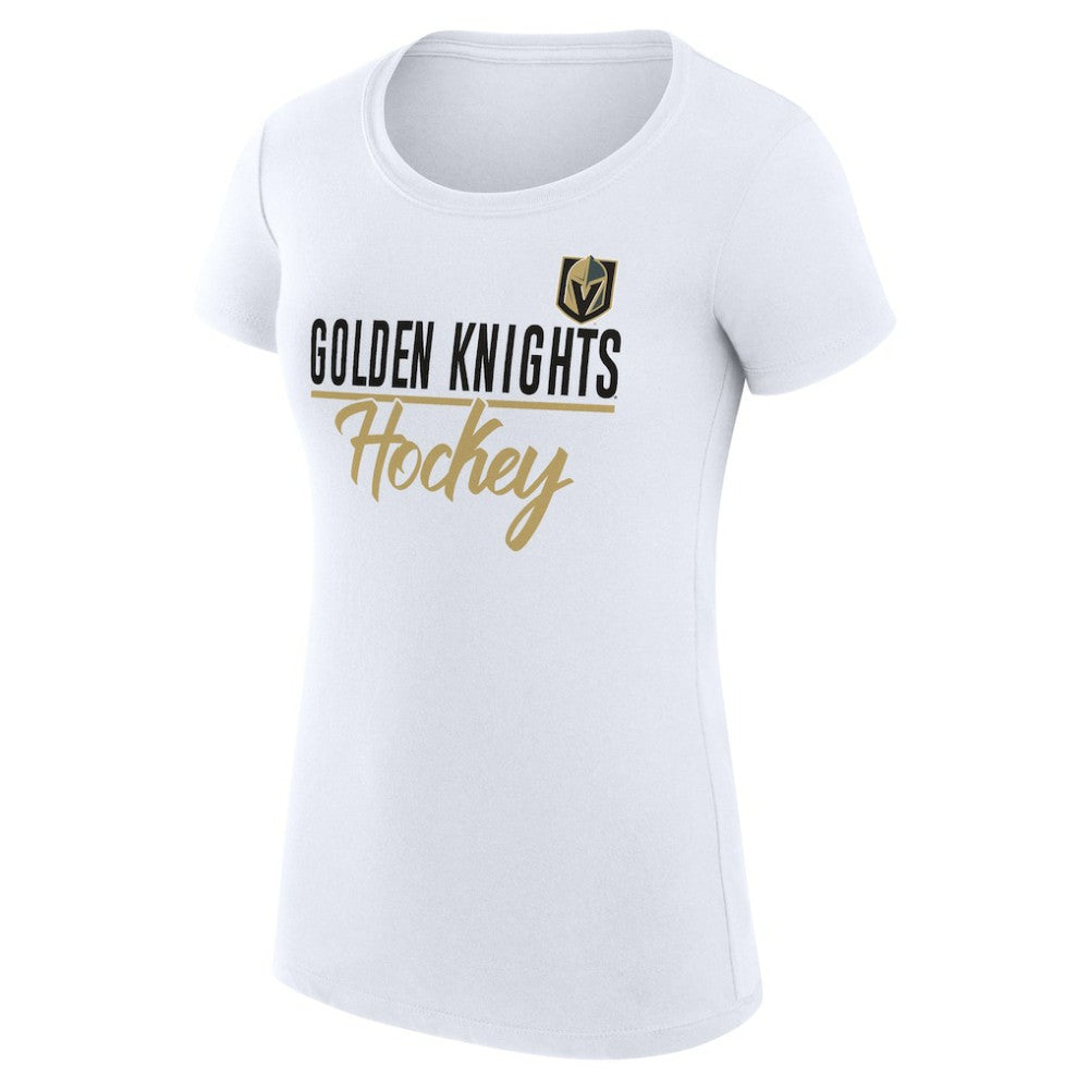 Vegas Golden Knights G-III 4Her by Carl Banks Women's Super-Slim Fit Lightweight Team Sport T-Shirt - White - NHL
