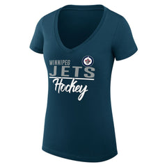 Winnipeg Jets G-III 4Her by Carl Banks Women's Super-Slim Fit Lightweight Graphic T-Shirt - Navy - NHL