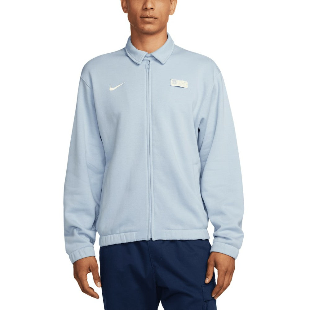 USMNT Club Fleece Harrington Full-Zip Jacket Light Blue | Nike discount