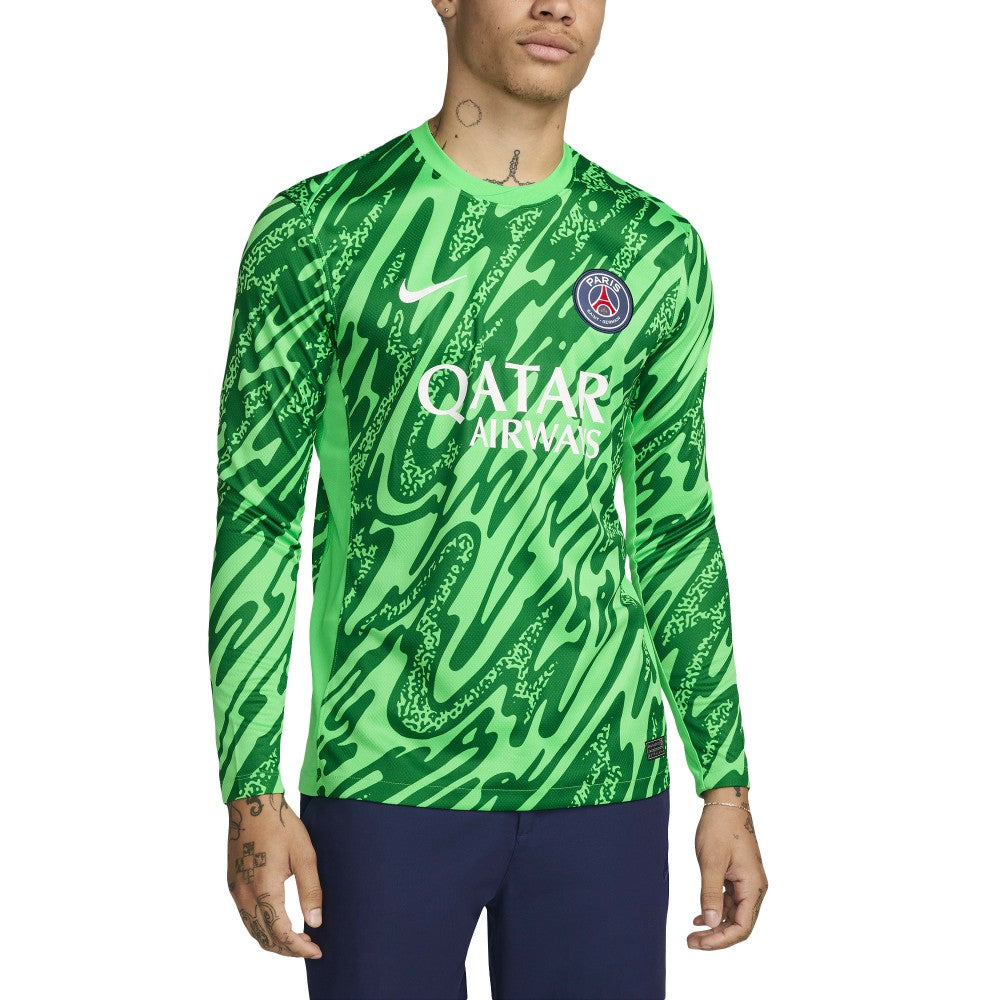 Paris Saint-Germain 2024/25 Goalkeeper Replica Stadium Long Sleeve Jersey Green | Nike Sale