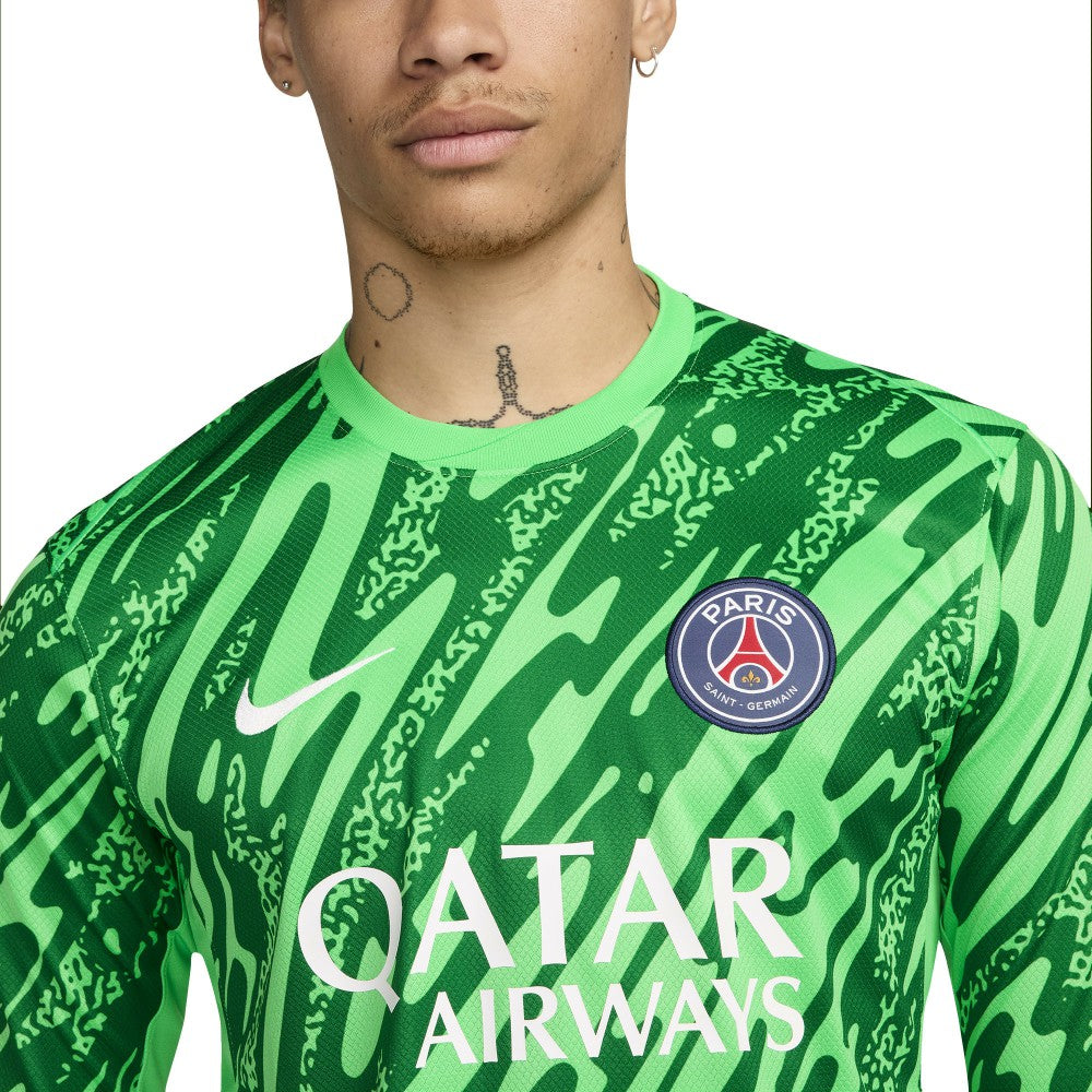 Paris Saint-Germain 2024/25 Goalkeeper Replica Stadium Long Sleeve Jersey Green | Nike Sale