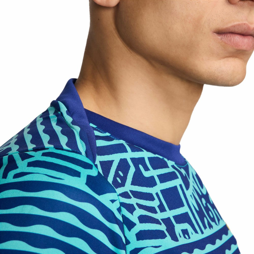Brazil National Team 2024 Academy Pro Pre-Match Top Blue | Nike discount