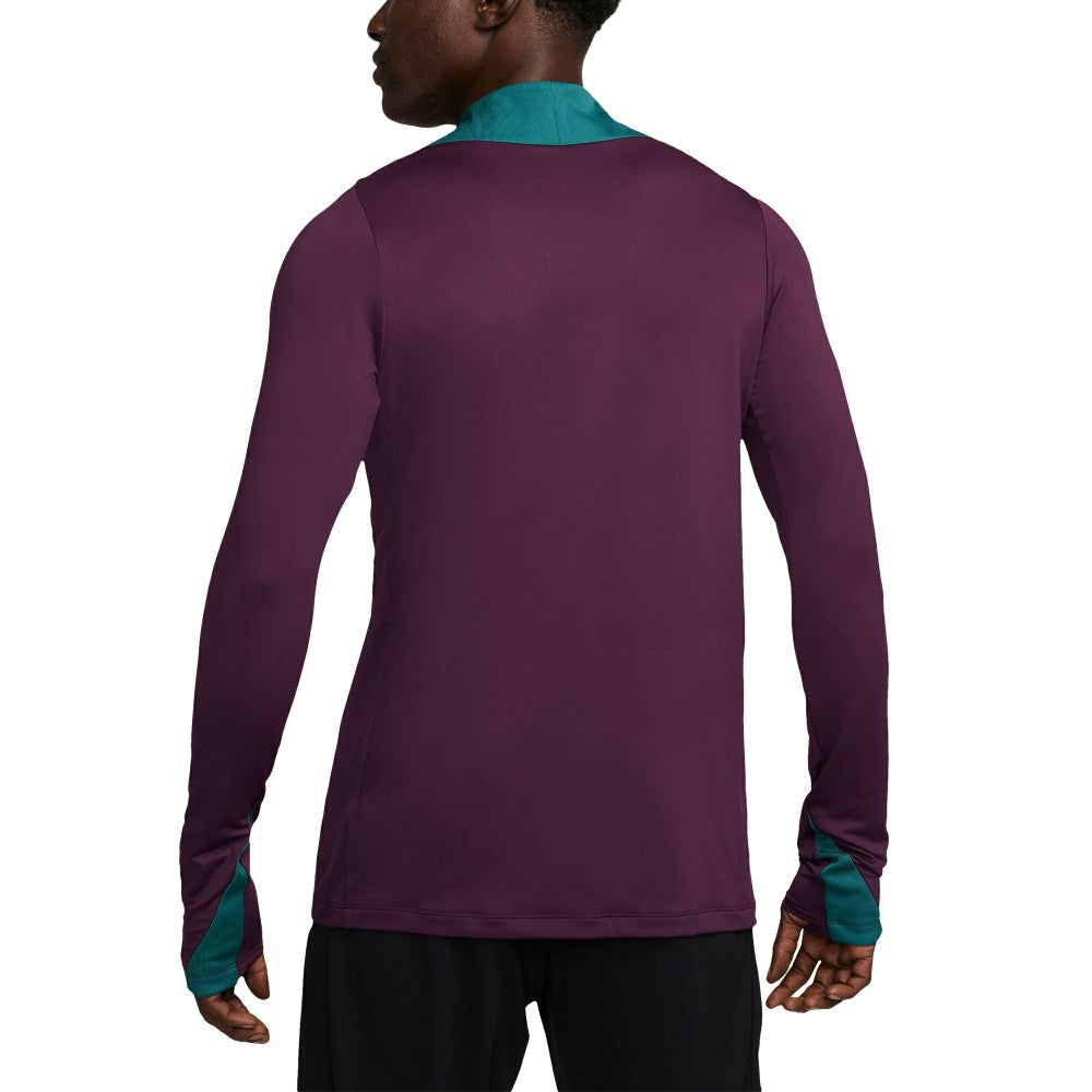 Paris Saint-Germain 2024/25 Strike Drill Performance Quarter-Zip Long Sleeve Top Burgundy | Nike