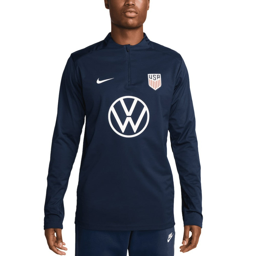 USMNT 2024 Strike Drill Performance Quarter-Zip Pullover Top Navy | Nike