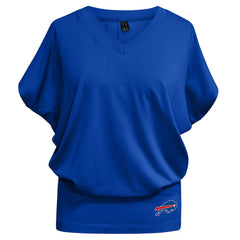Buffalo Bills Kiya Tomlin Women's Blousy V-Neck T-Shirt Royal | NFL