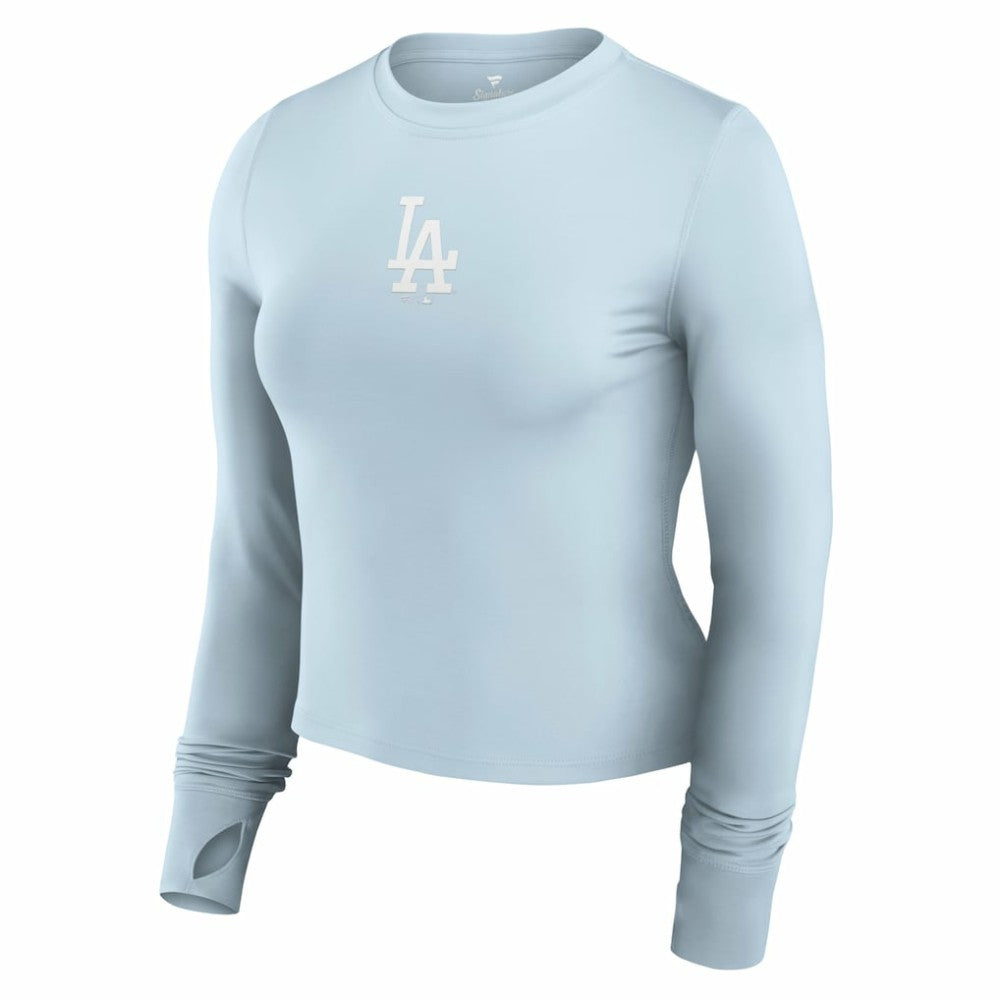 Los Angeles Dodgers Fanatics Women's Studio Fitted Long Sleeve Gym Top  - MLB