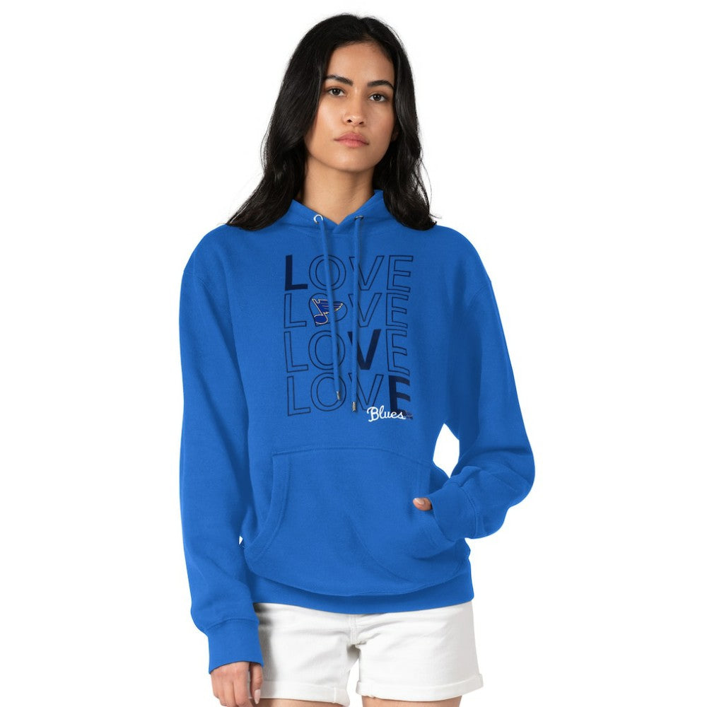St. Louis Blues G-III 4Her by Carl Banks Women's Hockey Love Fleece Pullover Hoodie - Blue - NHL