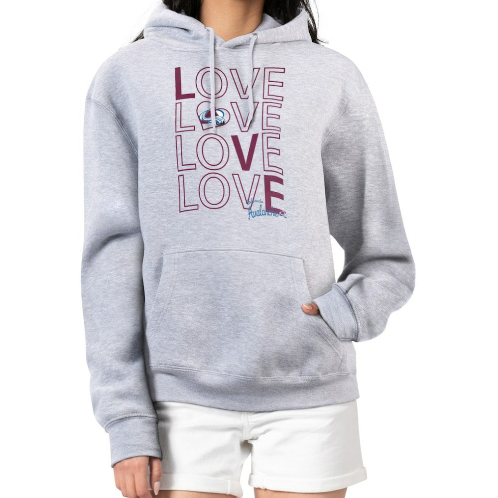 Colorado Avalanche G-III 4Her by Carl Banks Women's Hockey Love Fleece Pullover Hoodie - Gray - NHL