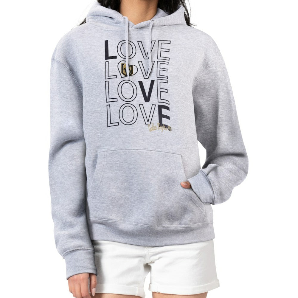 Vegas Golden Knights G-III 4Her by Carl Banks Women's Hockey Love Fleece Pullover Hoodie - Gray - NHL