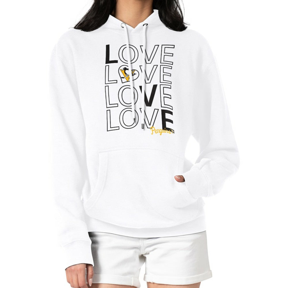 Pittsburgh Penguins G-III 4Her by Carl Banks Women's Hockey Love Fleece Pullover Hoodie - White - NHL