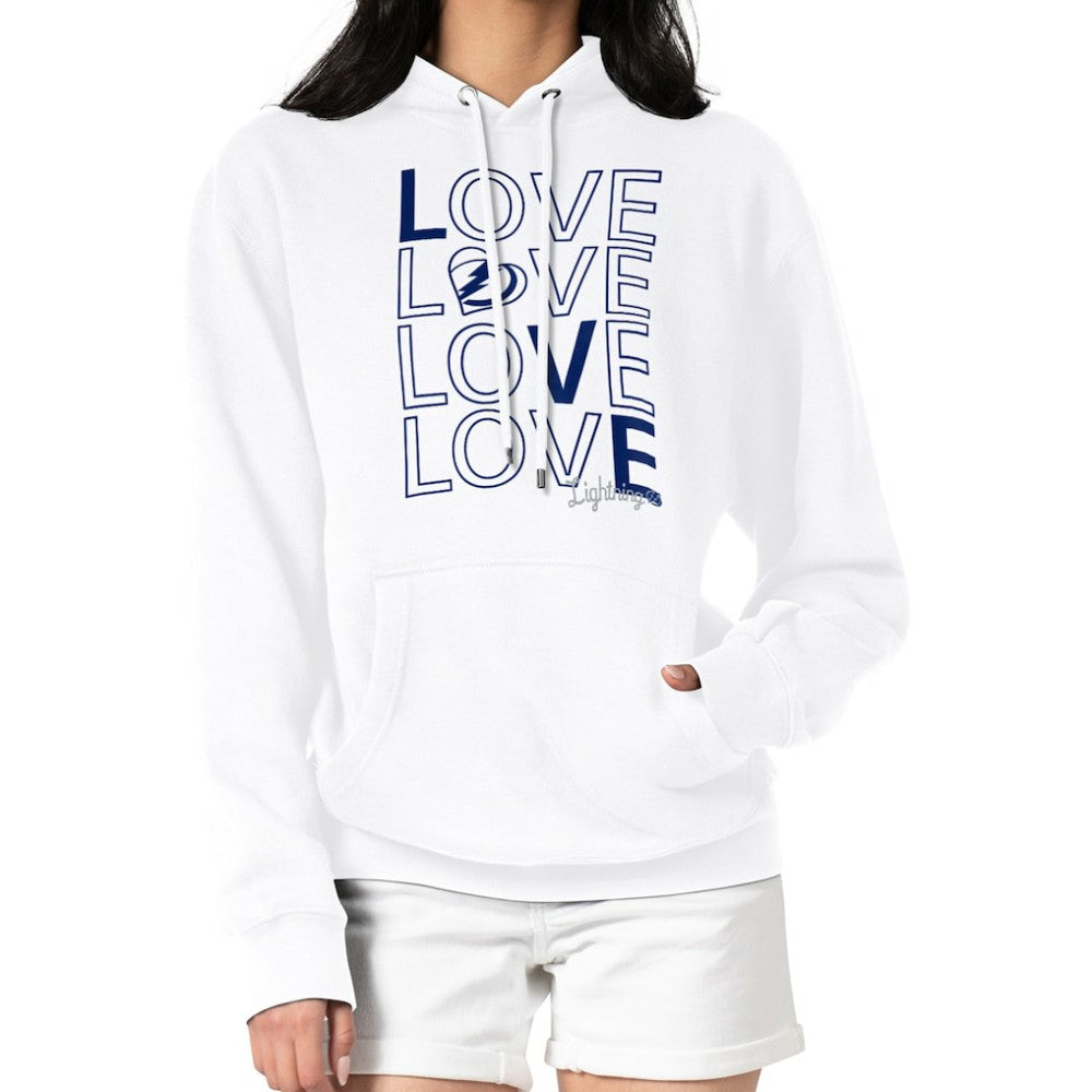 Tampa Bay Lightning G-III 4Her by Carl Banks Women's Hockey Love Fleece Pullover Hoodie - White - NHL