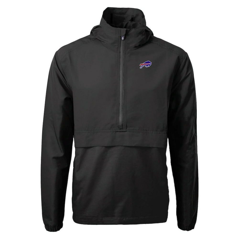 Buffalo Bills Cutter & Buck Charter Eco Recycled Anorak Half-Zip Jacket Black | NFL