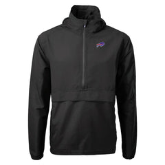 Buffalo Bills Cutter & Buck Charter Eco Recycled Anorak Half-Zip Jacket Black | NFL