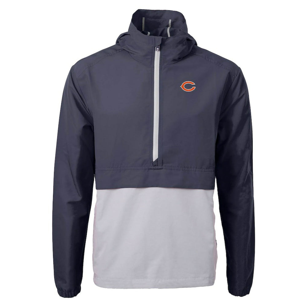 Chicago Bears Cutter & Buck Charter Eco Recycled Anorak Half-Zip Jacket Blue | NFL
