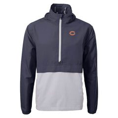 Chicago Bears Cutter & Buck Charter Eco Recycled Anorak Half-Zip Jacket Blue | NFL