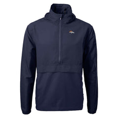 Denver Broncos Cutter & Buck Charter Eco Recycled Anorak Half-Zip Jacket Blue | NFL