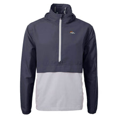 Denver Broncos Cutter & Buck Charter Eco Recycled Anorak Half-Zip Jacket Blue | NFL