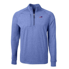 Buffalo Bills Cutter & Buck Adapt Eco Knit Quarter-Zip Pullover Top Royal | NFL