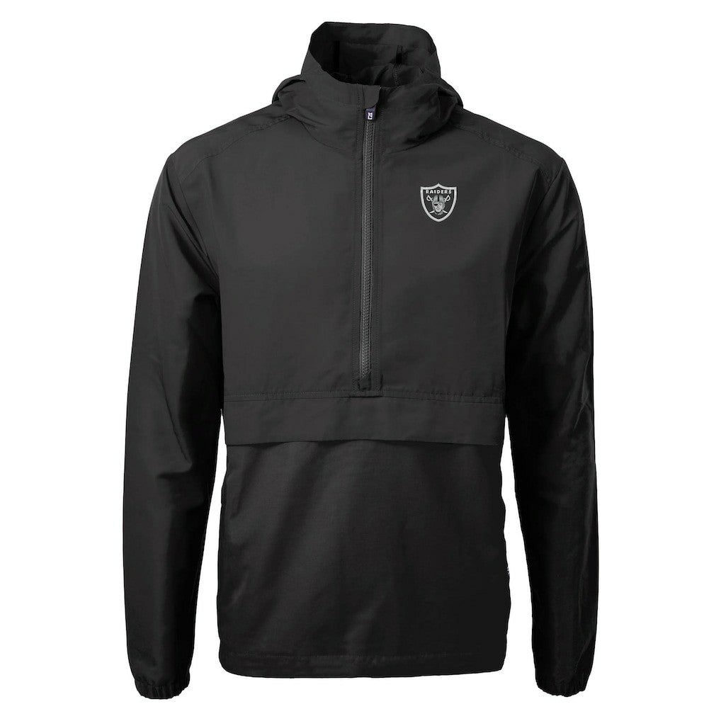 Las Vegas Raiders Cutter & Buck Charter Eco Recycled Anorak Half-Zip Jacket Black | NFL