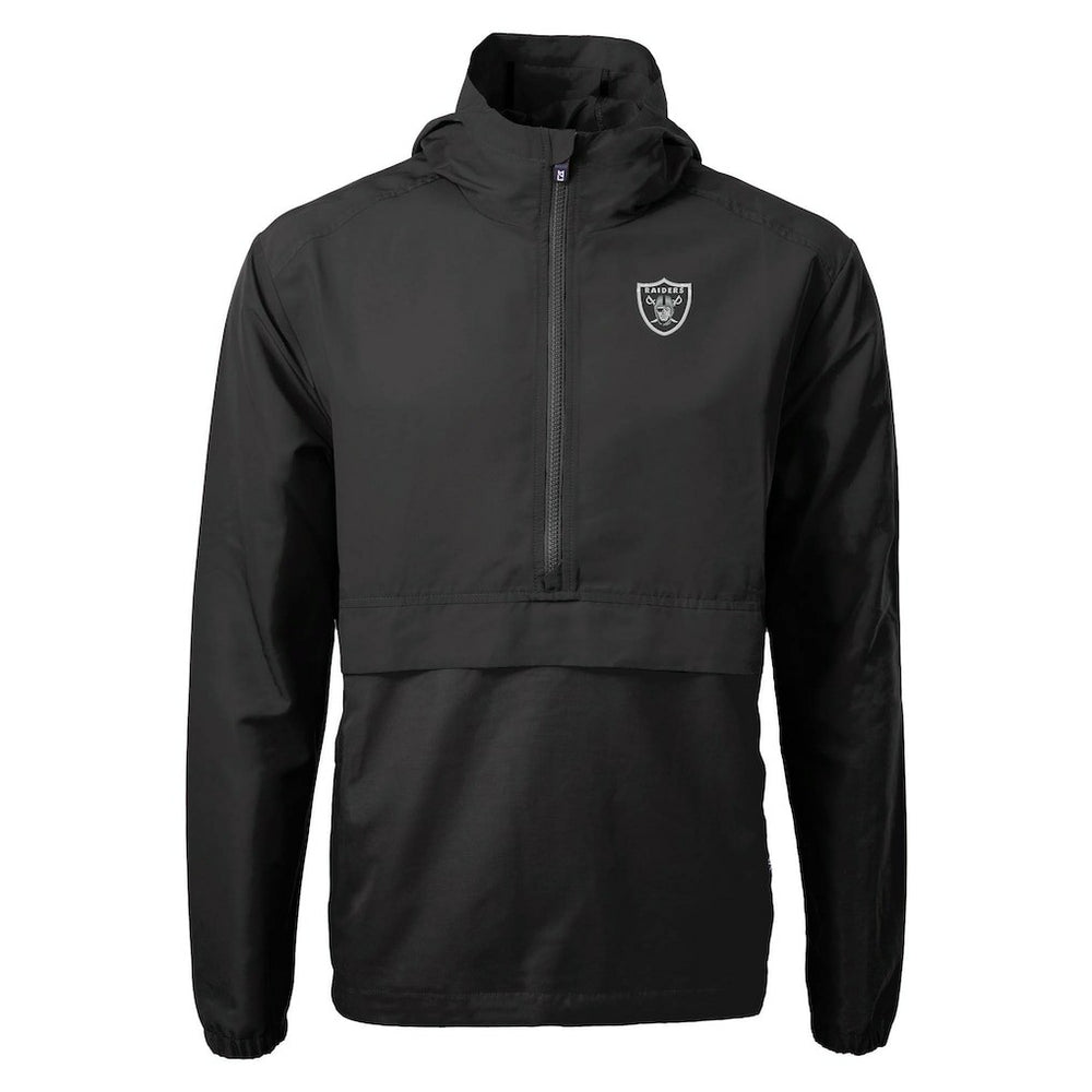 Las Vegas Raiders Cutter & Buck Charter Eco Recycled Anorak Half-Zip Jacket Black | NFL