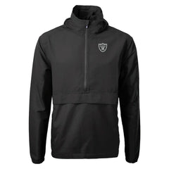 Las Vegas Raiders Cutter & Buck Charter Eco Recycled Anorak Half-Zip Jacket Black | NFL