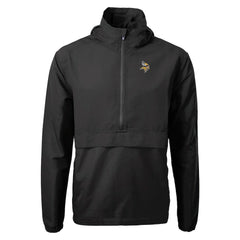Minnesota Vikings Cutter & Buck Charter Eco Recycled Anorak Half-Zip Jacket Black | NFL