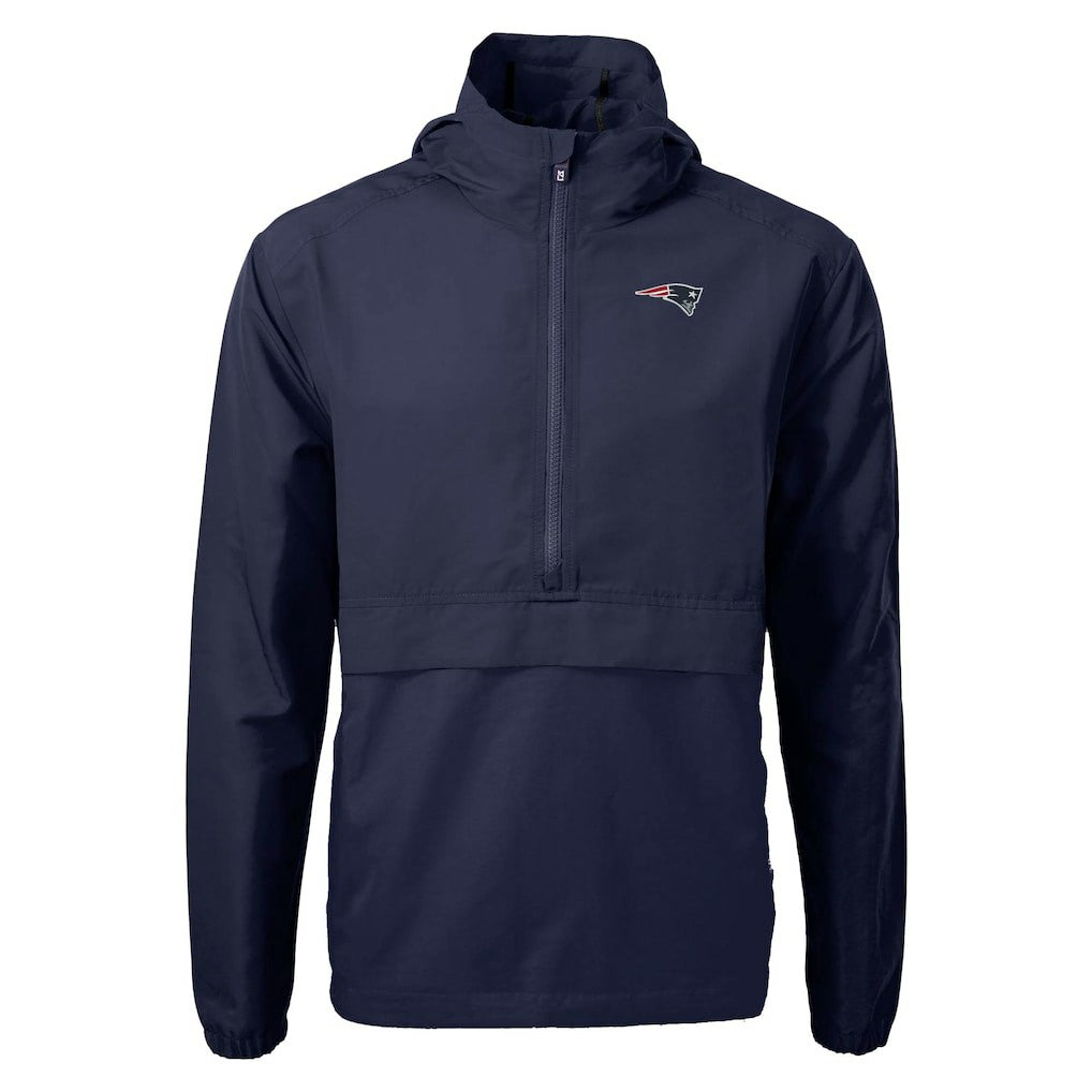 New England Patriots Cutter & Buck Charter Eco Recycled Anorak Half-Zip Jacket Blue | NFL